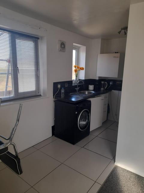Kitchen or kitchenette, washing machine