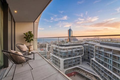 View (from property/room), Balcony/Terrace, Sea view, Sunset