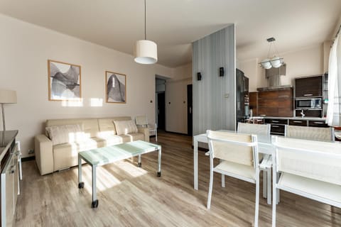 Kitchen or kitchenette, Living room, Seating area, oven, stove
