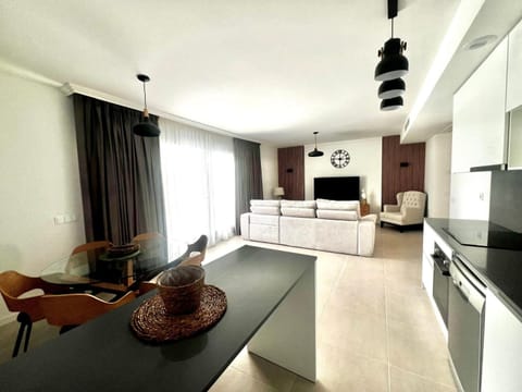 Living room, kitchen