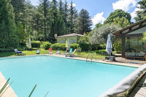 Property building, Living room, Swimming pool
