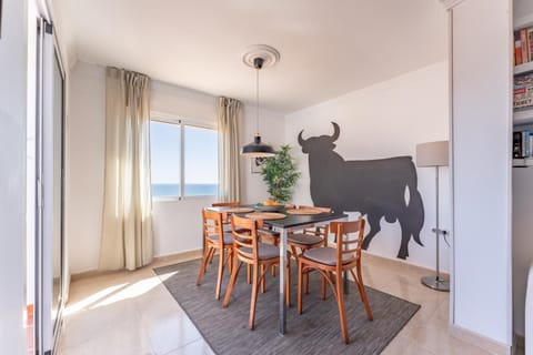 Living room, Dining area, Sea view