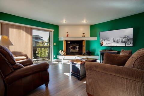 Day, TV and multimedia, Balcony/Terrace, Living room, Seating area, fireplace