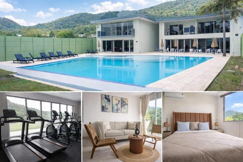 Patio, Day, Natural landscape, Mountain view, Pool view, Swimming pool, sunbed