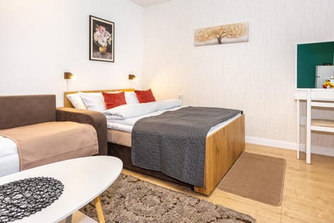 Bed, Living room, Photo of the whole room, Seating area, Bedroom