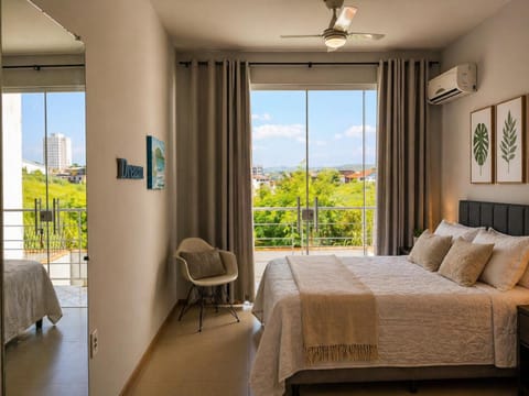 Bed, Balcony/Terrace, Photo of the whole room, Bedroom, air conditioner