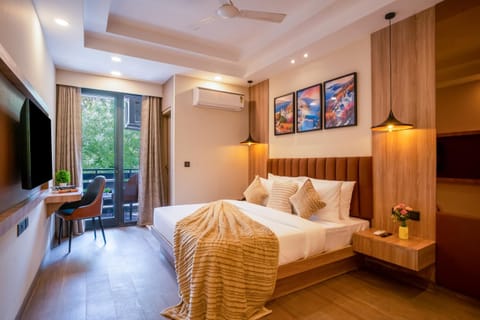 TV and multimedia, View (from property/room), Balcony/Terrace, Photo of the whole room, Bedroom, air conditioner