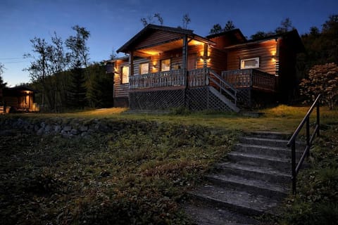 Property building, Night, Garden view