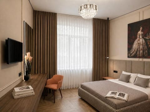 Bed, TV and multimedia, Photo of the whole room, Bedroom, heating, internet, air conditioner