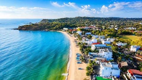 Property building, Nearby landmark, Natural landscape, Beach, Mountain view, Sea view