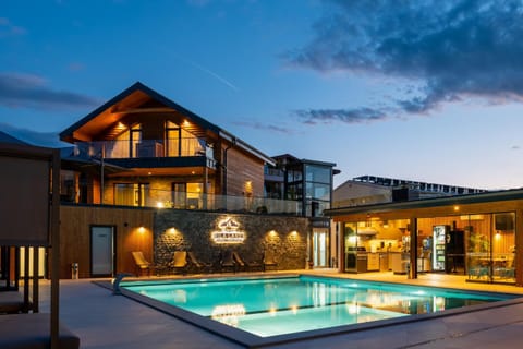 Property building, Night, Pool view, sunbed