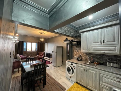 Living room, kitchen