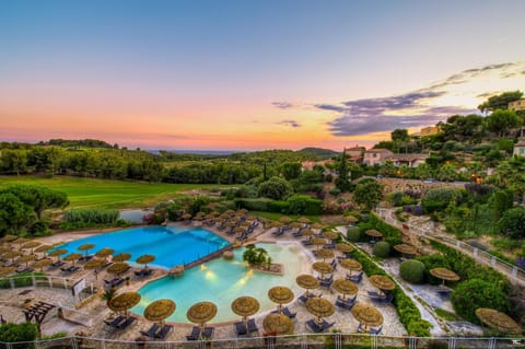 Bird's eye view, Garden view, Pool view, Swimming pool, Sunset