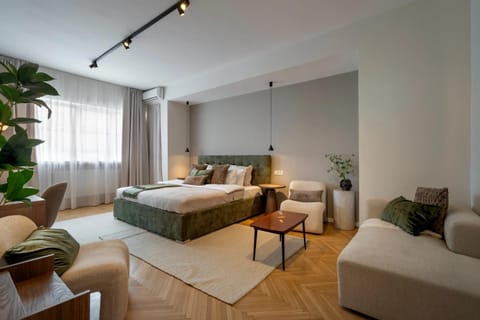 Bed, Living room, Photo of the whole room, Seating area, Bedroom