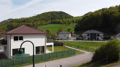 Property building, Neighbourhood, Natural landscape, Mountain view