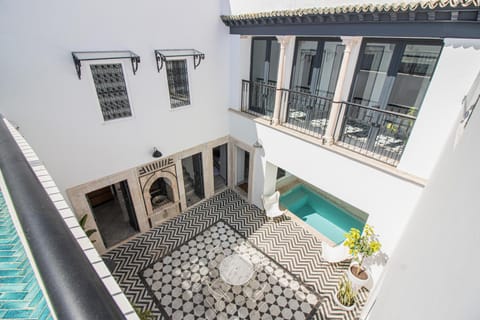 Property building, Patio, View (from property/room), Balcony/Terrace, Pool view, Swimming pool