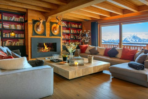 Natural landscape, Winter, Living room, Seating area