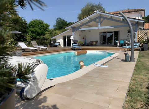Property building, Living room, Swimming pool