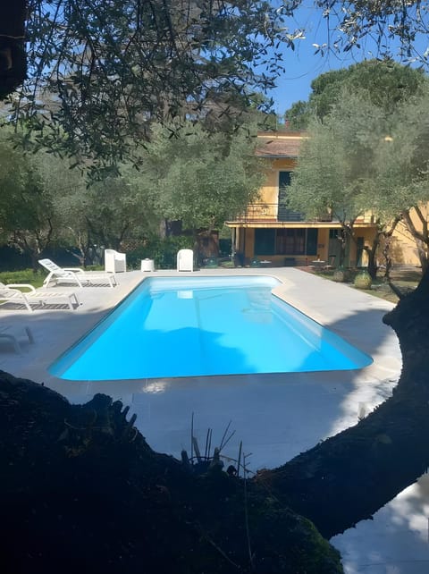 Property building, Living room, Swimming pool