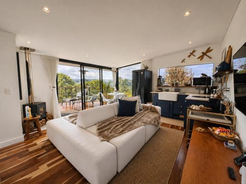 TV and multimedia, View (from property/room), Kitchen or kitchenette, Living room, Seating area, Dining area