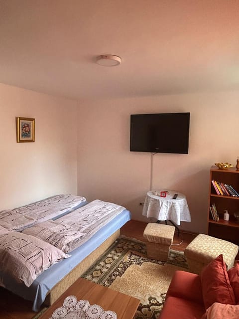 Bed, TV and multimedia, Living room, Seating area