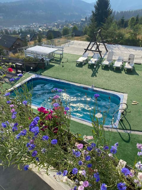 Natural landscape, Mountain view, Pool view, Swimming pool
