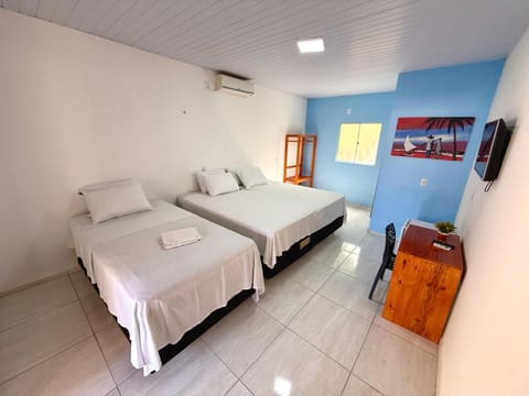 Bed, Photo of the whole room, Bedroom, towels, air conditioner