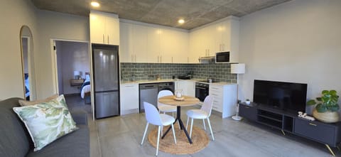 Living room, kitchen