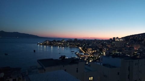 Night, City view, Sea view, Sunset