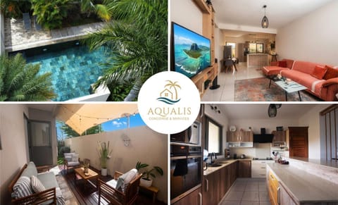 Natural landscape, TV and multimedia, Balcony/Terrace, Kitchen or kitchenette, Living room, Seating area, Pool view, Swimming pool, kitchen