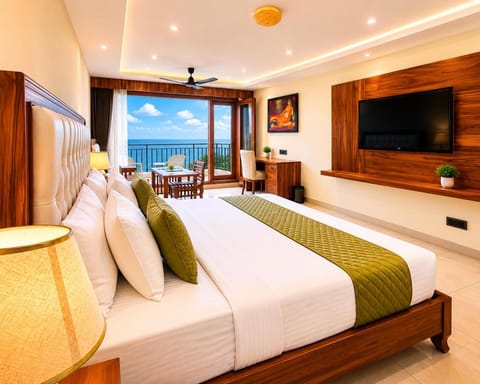 Bed, TV and multimedia, Living room, Photo of the whole room, Seating area, Bedroom