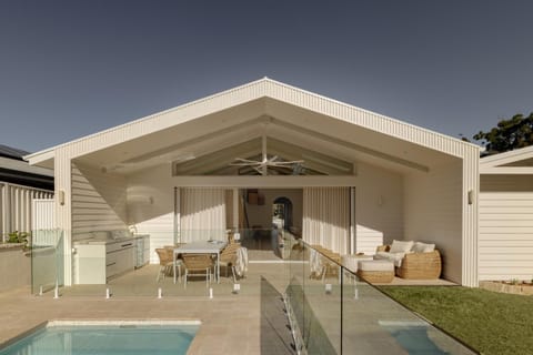 Patio, BBQ facilities, Seating area, Dining area, Swimming pool