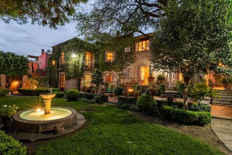 Property building, Patio, Night, Garden, Garden view, Inner courtyard view
