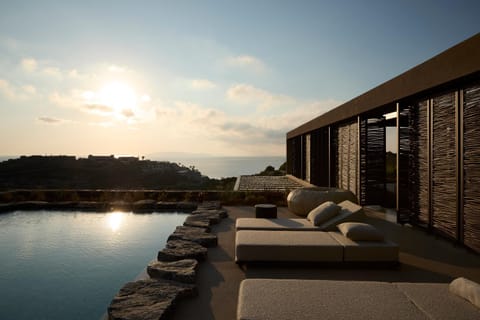 Natural landscape, Swimming pool, sunbed
