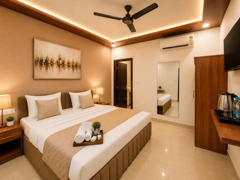 Bed, TV and multimedia, Photo of the whole room, Bedroom, air conditioner