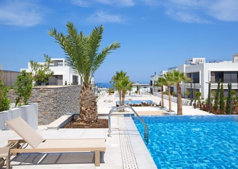 Property building, Day, Natural landscape, Pool view, Swimming pool, Swimming pool, sunbed