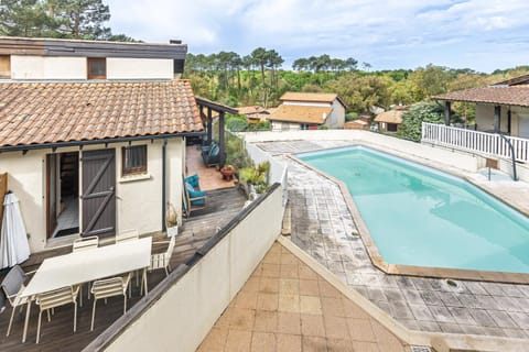 Property building, Living room, Swimming pool