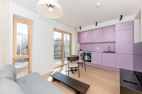 Kitchen or kitchenette, Living room, Seating area, Dining area, oven, stove