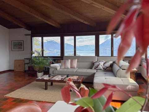 Natural landscape, Living room, Seating area, Mountain view
