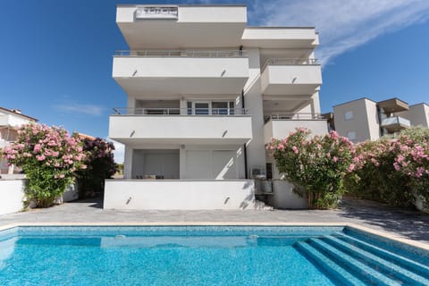 Property building, Day, View (from property/room), Balcony/Terrace, Pool view, Swimming pool