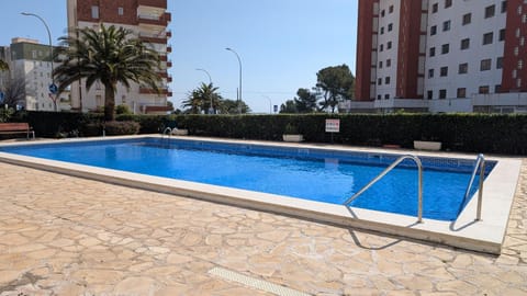 Property building, Living room, Swimming pool