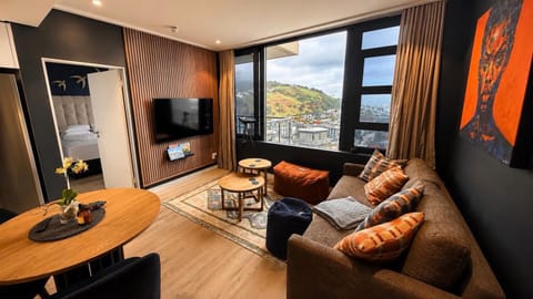 View (from property/room), Living room, City view, Sea view