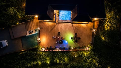 Night, Natural landscape, Garden view
