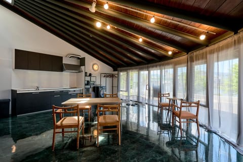 Kitchen or kitchenette, Living room, Dining area
