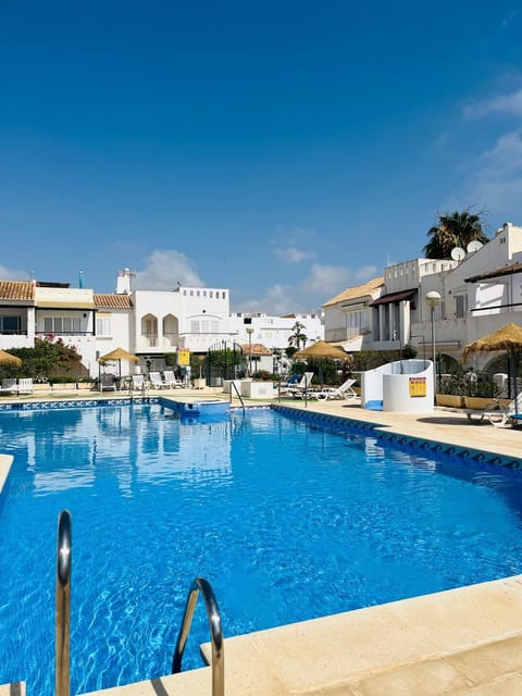 Property building, Living room, Swimming pool