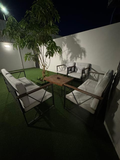 Night, Seating area, Garden view