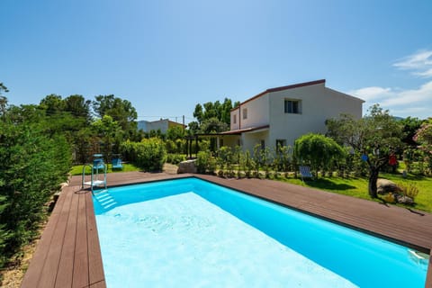 Property building, Living room, Swimming pool