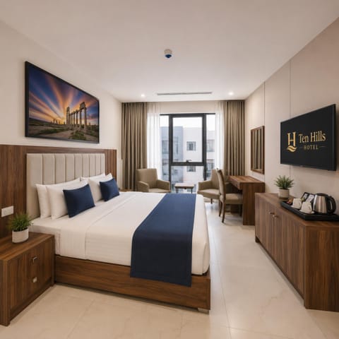 Bed, TV and multimedia, Photo of the whole room, Seating area, Bedroom
