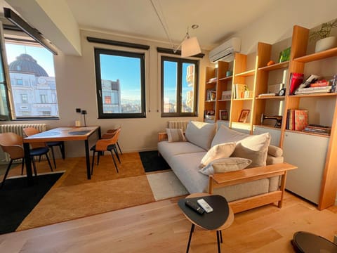 Library, Living room, Seating area, air conditioner