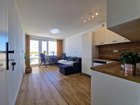 Bed, View (from property/room), Kitchen or kitchenette, Living room, Photo of the whole room, Seating area, Dining area, Bedroom